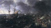 EERTVELT, Andries van Ships in Peril f oil on canvas